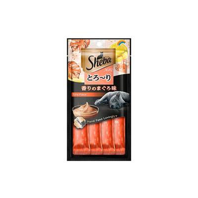 Snack Sheba Cremoso Atum para Gatos com 4 unidades 48g