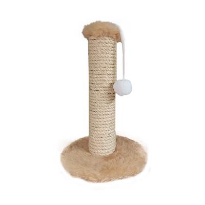 Arranhador Hello Pet Sisal e Pelúcia Bege para Gatos M