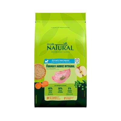 Ração Guabi Natural para Cães Filhotes Porte Mini sabor Frango & Arroz Integral 1kg