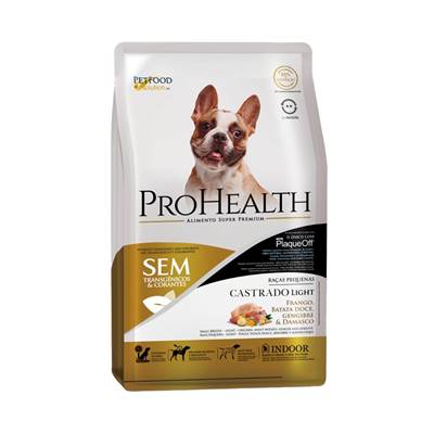 Ração ProHealth para Cães Adultos Castrado Light de Porte Pequeno sabor Frango 1kg