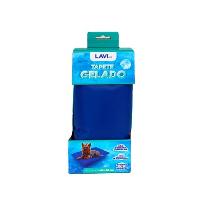 Tapete Gelado Lavipet Preto para Cães