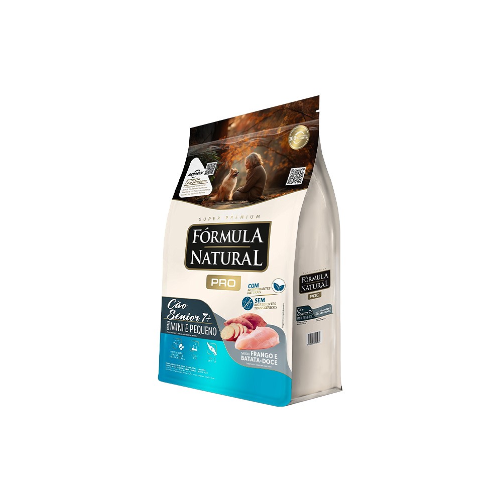 Ração Fórmula Natural Pró para Cães Sênior de Porte Mini e Pequeno sabor Frango e Arroz Integral 