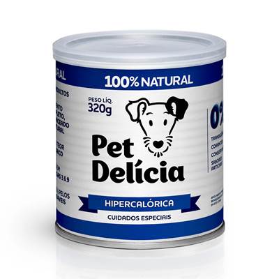 Ração Pet Delícia Hipercalórica Natural para Cães 320g