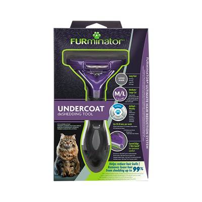 Escova New Furminator M/G para Gatos de Pelo Longo