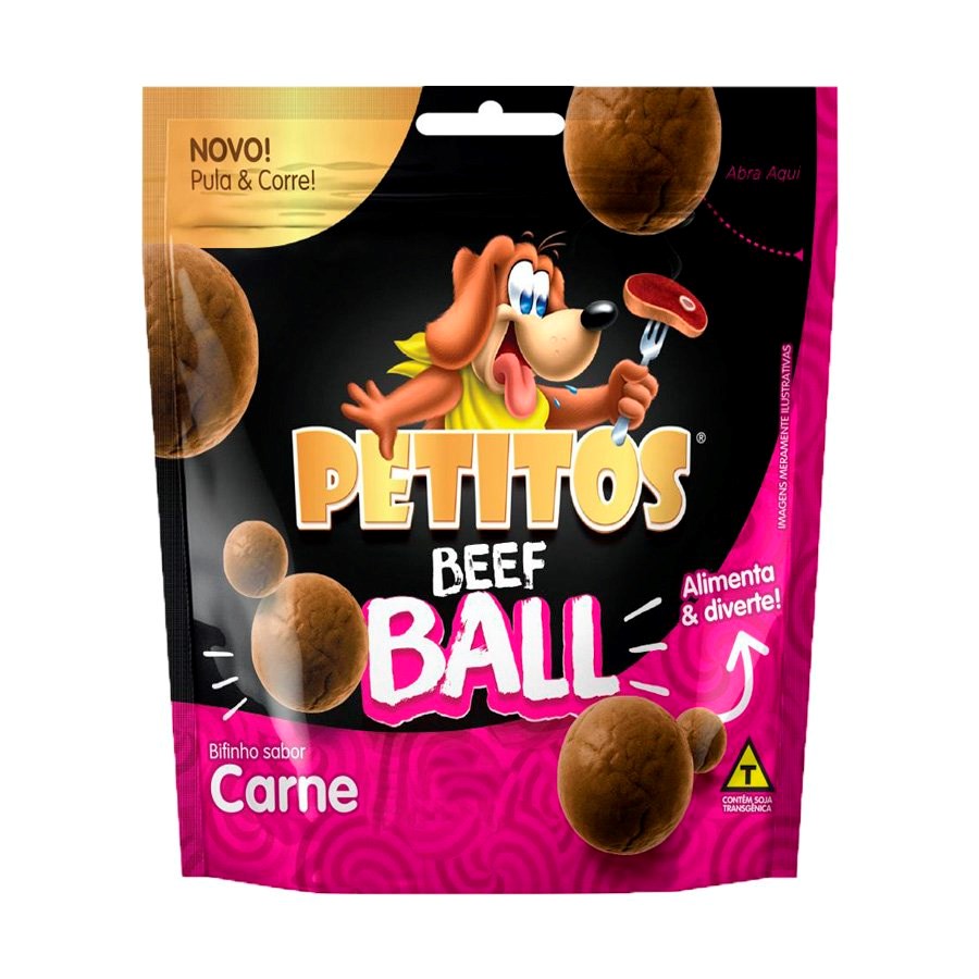 Snack Petitos para Cães Beef Ball sabor Carne