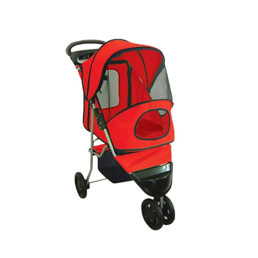 Carrinho Chalesco Confort Ride Vermelho para Cães e Gatos