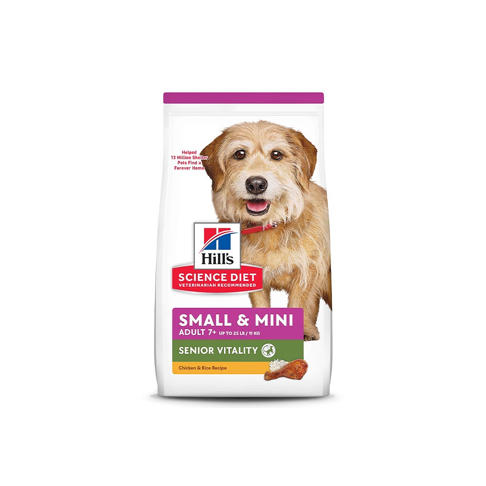 Ração Hill's Science Diet Vitalidade Sênior Pequenos e Mini para Cães Idosos sabor Frango