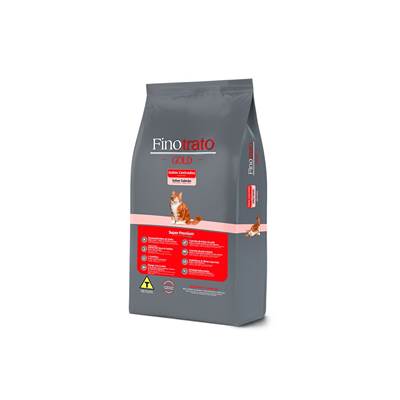 Ração Finotrato Gold para Gatos Castrados Sabor Salmão 3kg
