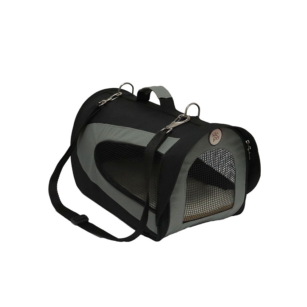 Bolsa de Transporte São Pet P-Sport Preta para Cães e Gatos