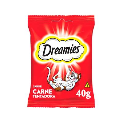 Petisco Dreamies para Gatos sabor Carne 80g