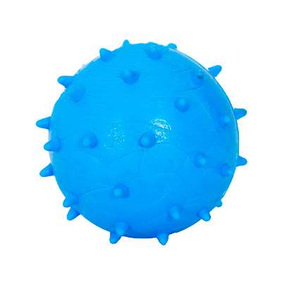 Brinquedo Furacão Pet Bola de Borracha Maciça Mamona Azul para Cães M
