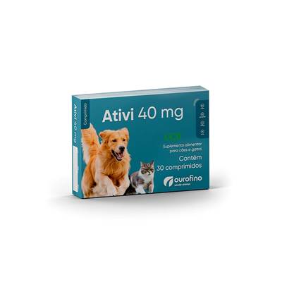 Suplemento Alimentar Ativi para Cães e Gatos 40mg