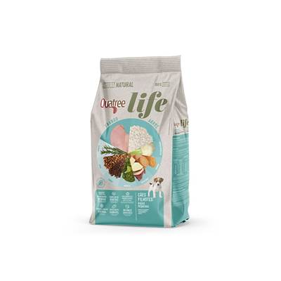 Ração Quatree Life para Cães Filhotes Raças Pequenas Sabor Frango e Arroz 10,1kg