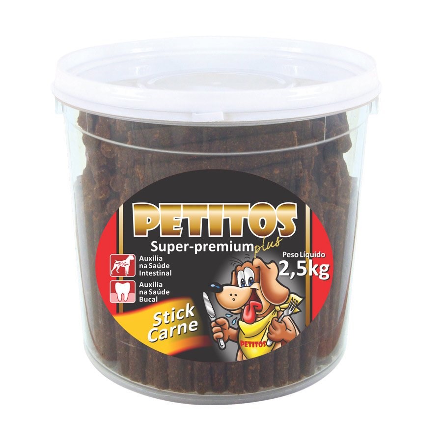 Snack Petitos Stick de Carne para Cães 
