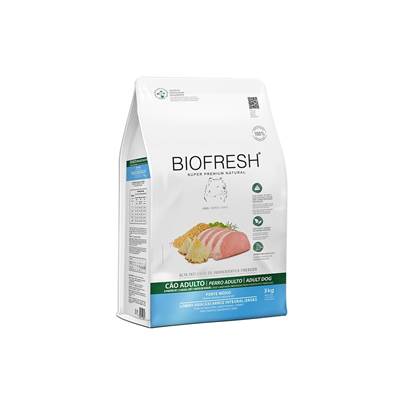 Ração Biofresh para Cães Adultos Porte Médio Sabor Lombo, Abacaxi, Arroz Integral e Ervas
