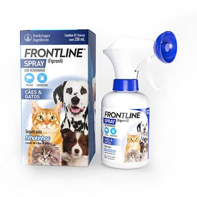 Antipulgas e Carrapatos Frontline Spray para Cães e Gatos 250ml