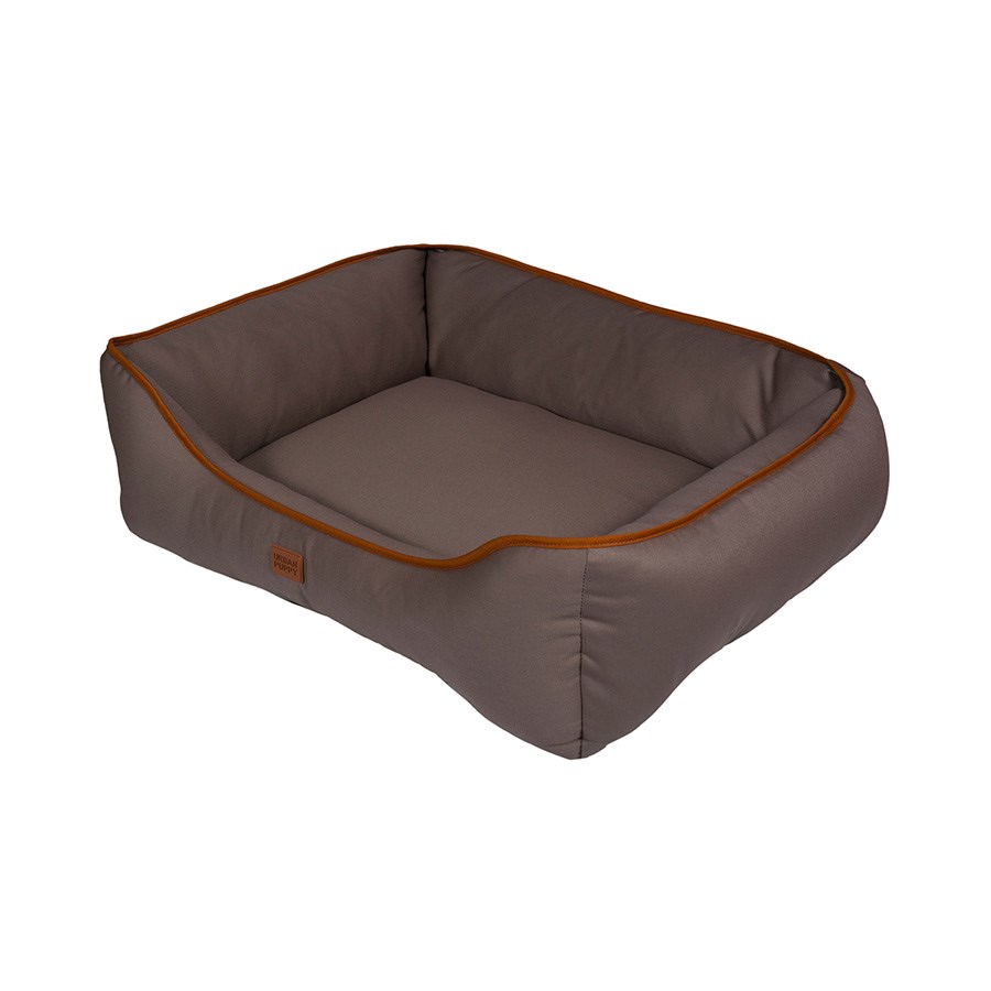 Cama Urban Puppy Retangular Confort Sarja Lisa Cinza para Cães e Gatos