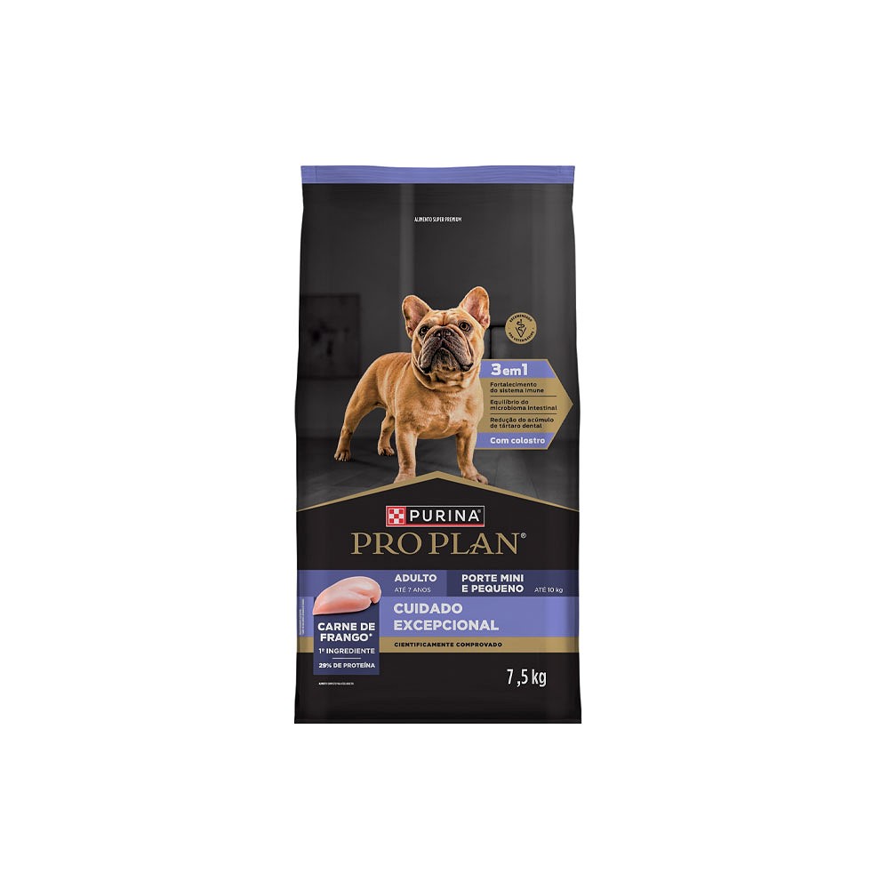 Ração Proplan Cuidado Excepcional para Cães Adultos de Porte Mini e Pequeno