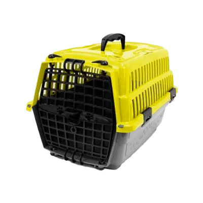 Caixa de Transporte Pet Injet Love Travel Amarela Tam 1