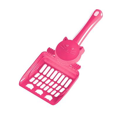 Pá Higiênica Pet Injet Cara de Gato para Gatos Rosa U