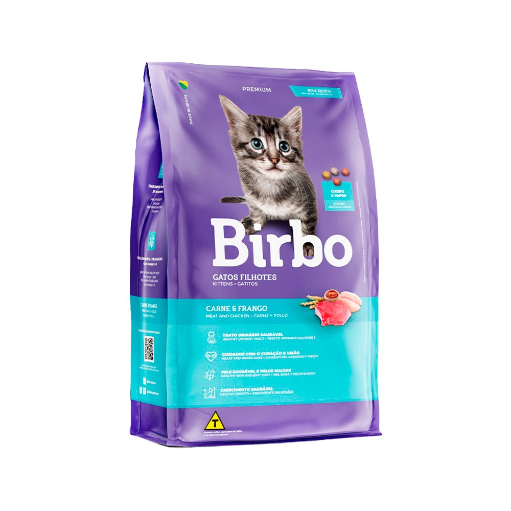 Ração Birbo para Gatos Filhotes Sabor Carne e Frango