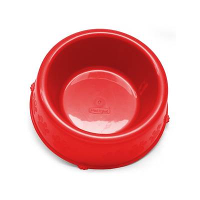 Comedouro Pet Injet Pata Vermelho para Cães Filhotes 300ml
