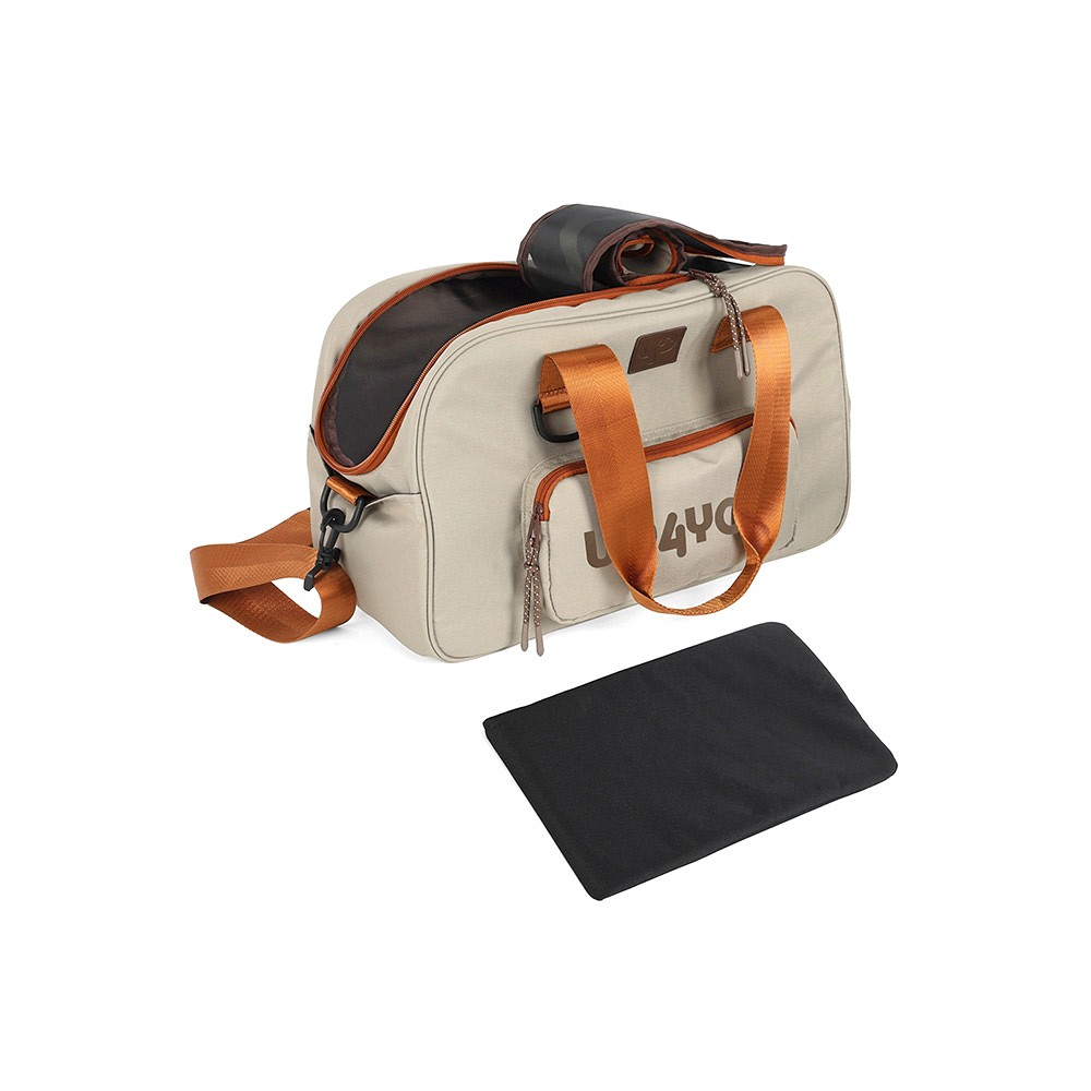 Bolsa de Transporte Up4You Plush Bege para Cães e Gatos