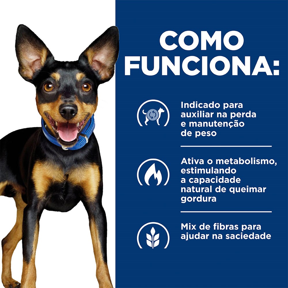 Ração Hill’s Prescription Diet Metabolic Obesidade Pedaços Pequenos para Cães