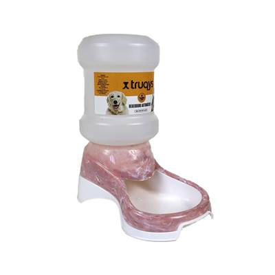 Bebedouro Automático Truqys Pet Plástico Mármore Carrara Rosé para Cães e Gatos 2L