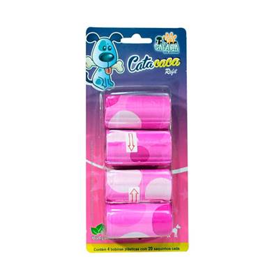 Refil Cata Caca Savana Rosa para Cães U