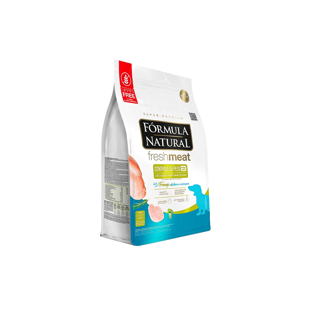 Ração Fórmula Natural Fresh Meat para Cães Adultos Light de Porte Mini e Pequeno