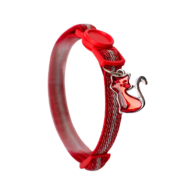 Coleira Modernpet Red Hot Elástica Vermelha para Gatos