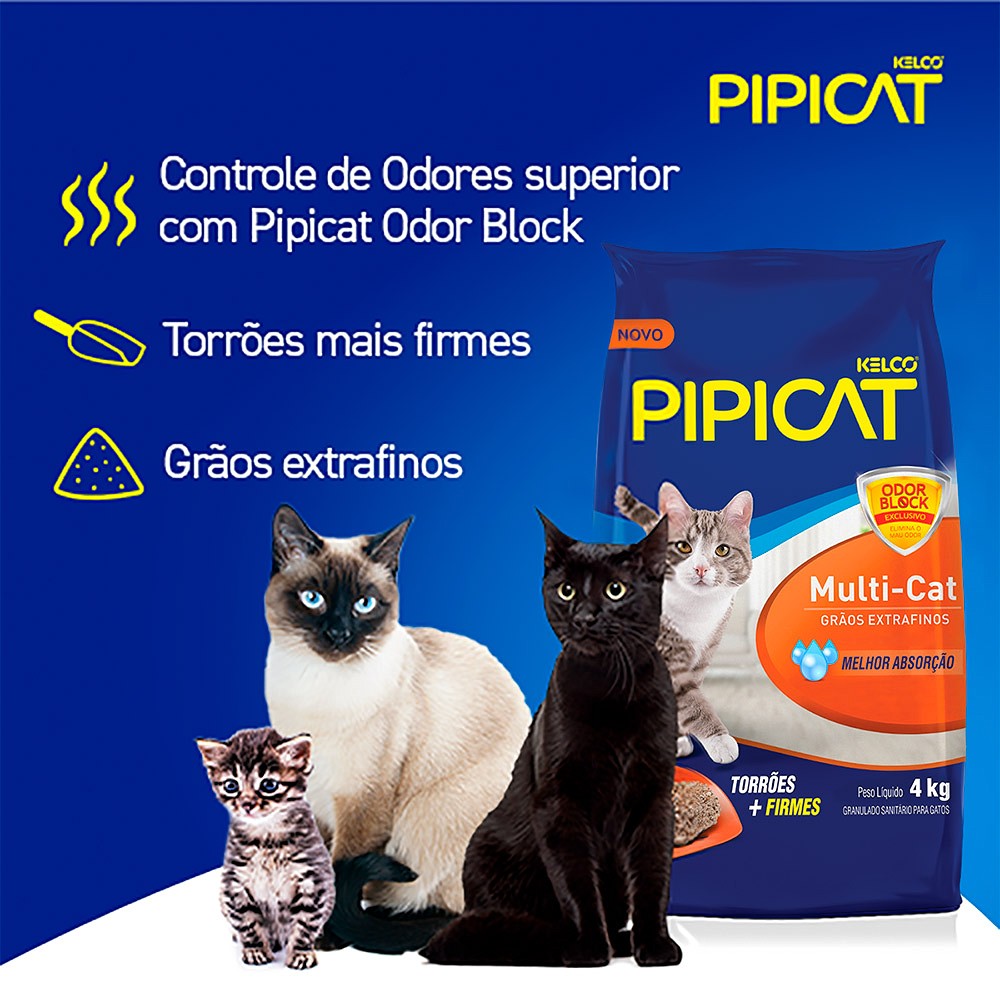 Areia Sanitária Pipicat Multi-Cat