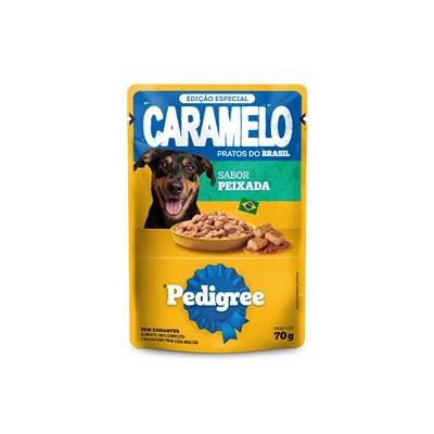 Ração Úmida Pedigree Caramelo sabor Peixada para Cães Adultos 