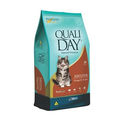 Ração Qualiday para Gatos Adultos Sabor Frango 3kg