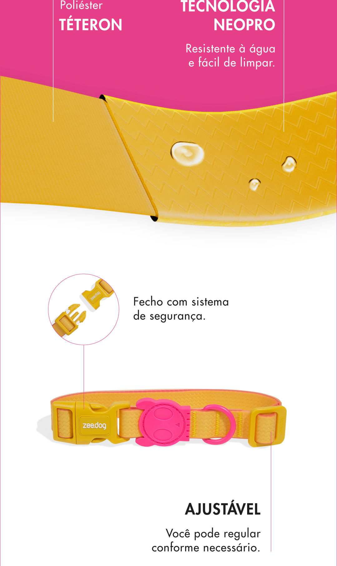 Coleira para Cachorros Neopro Lyra