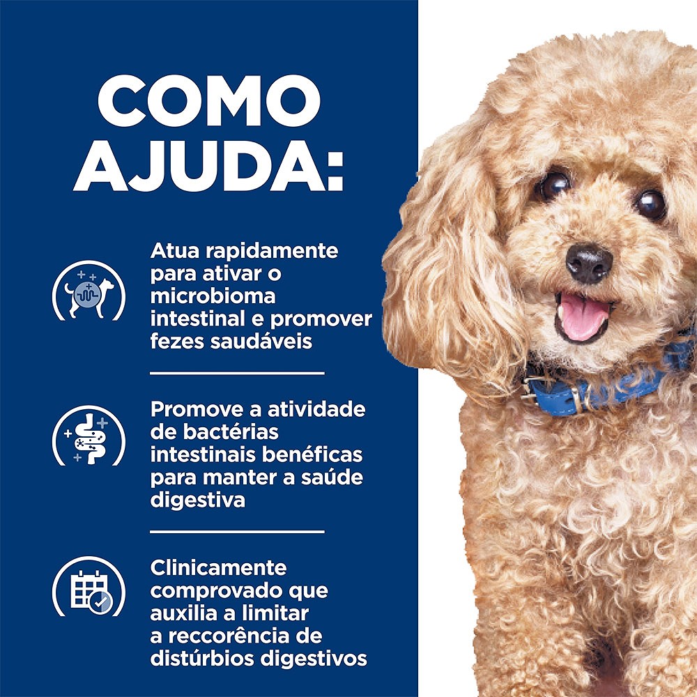 Ração Hill's Prescription Diet Gastrointestinal Biome Pedaços Pequenos para Cães