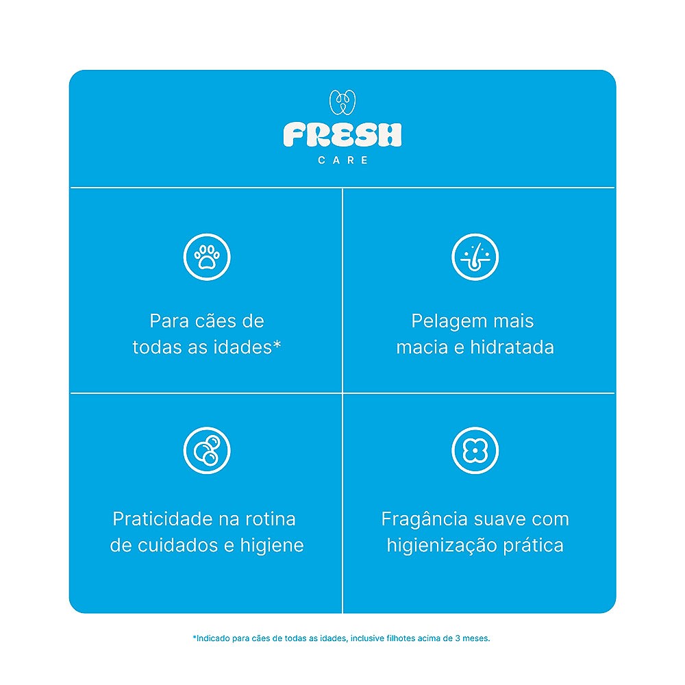 Luva Umedecida para Banho a Seco Fresh Care
