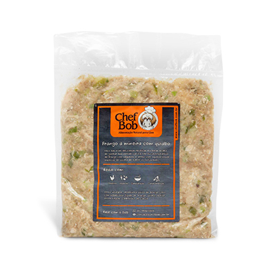 Alimento Natural Chef Bob Frango à Mineira com Quiabo para Cães 350g