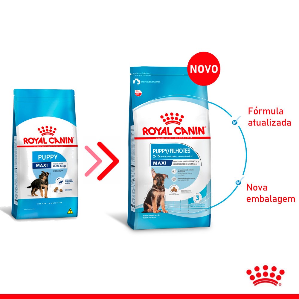 Ração Royal Canin Puppy Maxi para Cães Filhotes de Porte Grande de 2 a 15 Meses de Idade