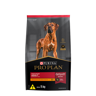 Ração Pro Plan Adult Optilife para Cães Adultos de Raças Grandes sabor Frango & Arroz 2,5kg