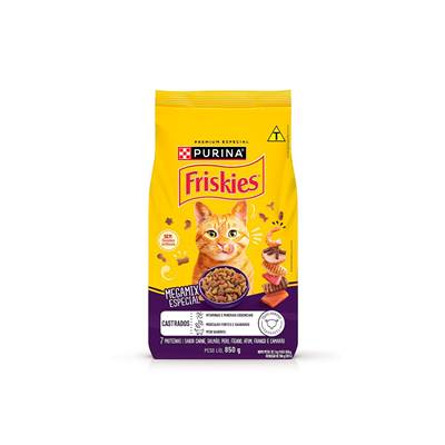 Ração Friskies Megamix para Gatos Adultos Castrados 850g