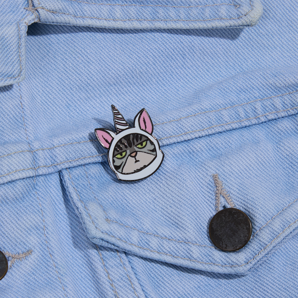 Pin de Lapela Unicórnio Cansei de Ser Gato
