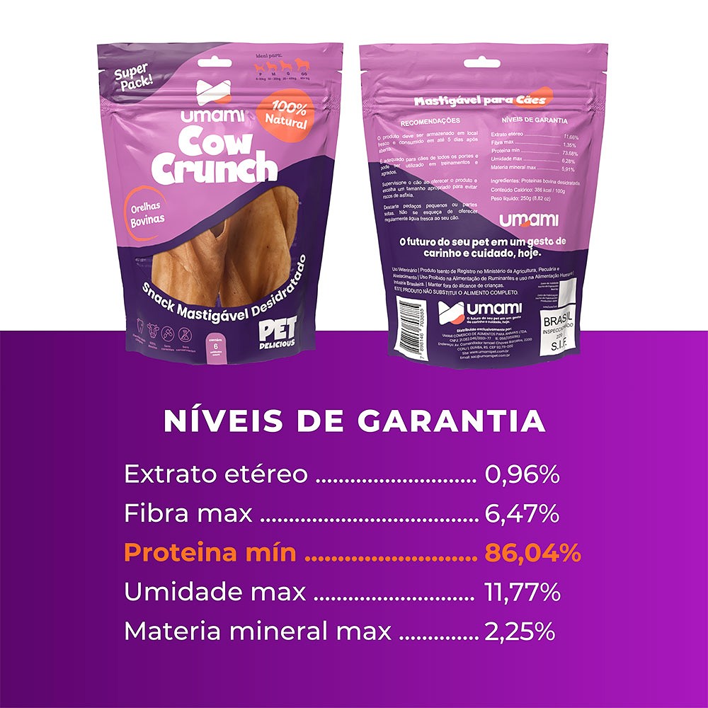 Osso Umami Protein Mix Bovino Desidratado Natural para Cães