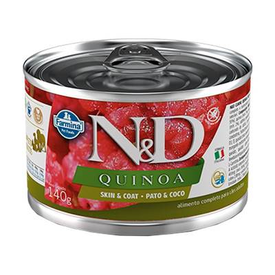 Ração Úmida N&D Quinoa Pele e Pelagem para Cães Adultos Sabor Pato e Coco 140g