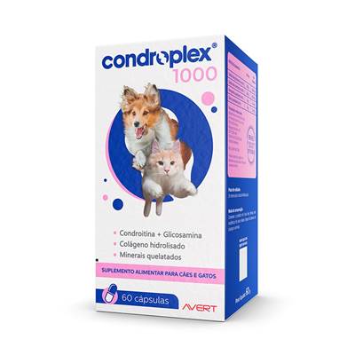 Suplemento Condroplex 1000 para Cães e Gatos 60 cápsulas