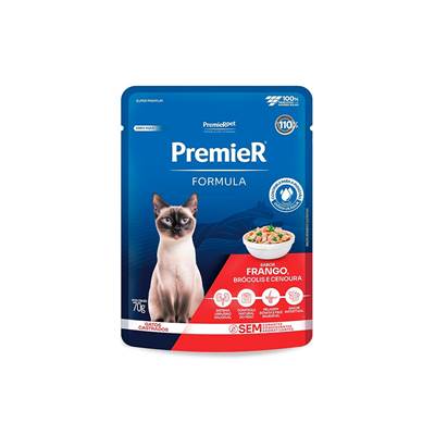 Ração Úmida Premier Fórmula para Gatos Adultos Castrados sabor Frango 70g