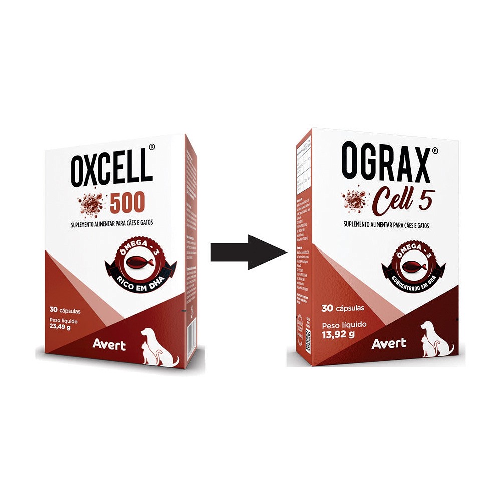 Ograx Cell 5 Suplemento Nutricional para Cães e Gatos