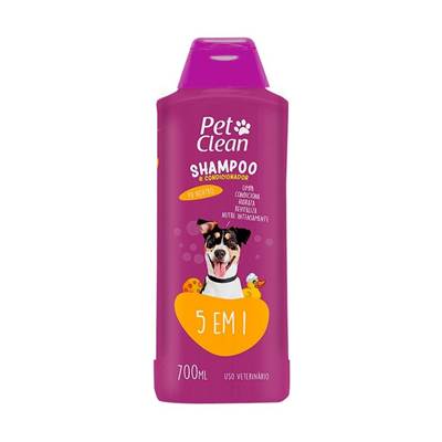 Shampoo e Condicionador Pet Clean 5 em 1 para Cães e Gatos 700ml