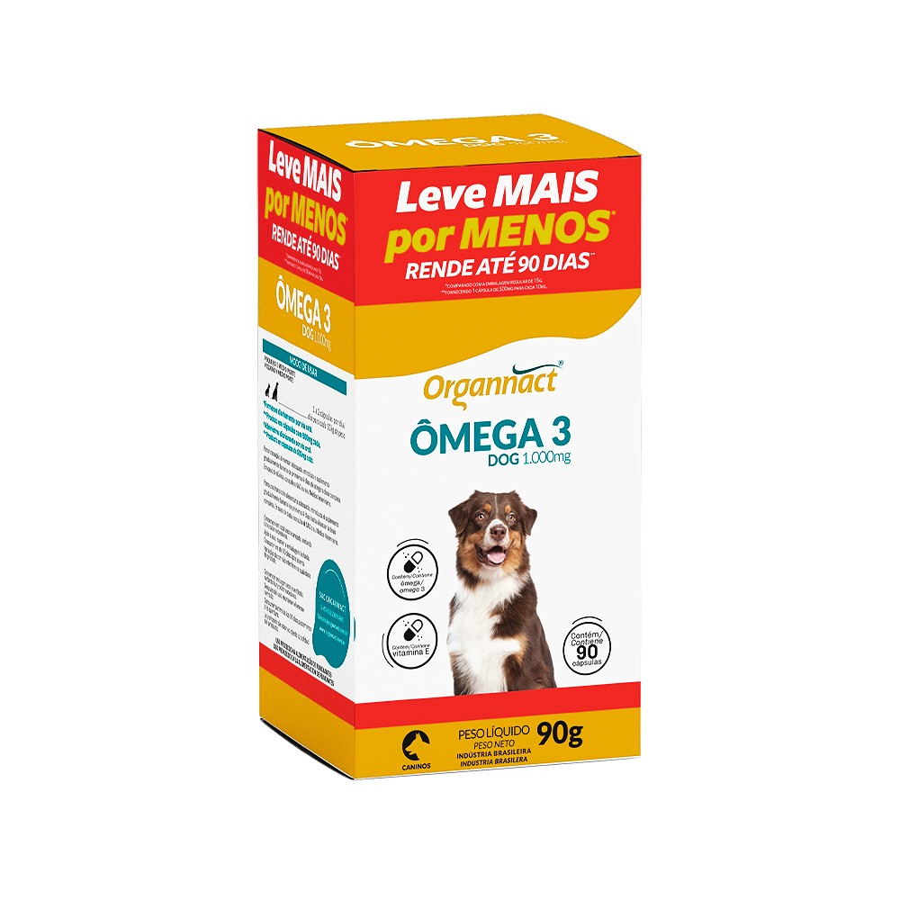 Suplemento Organnact Ômega 3 Dog para Cães